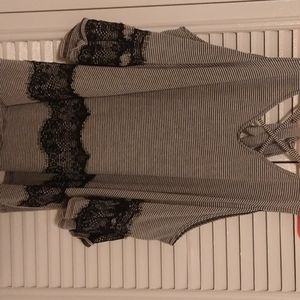 Cross cross open arm cotton peasant blouse